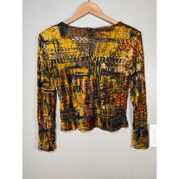 Vintage Christian Lacroix Bazar Velvet Burn Out Crop Top size M - Picture 5 of 12